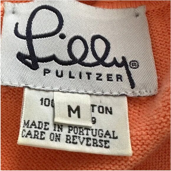 Lilly Pulitzer Vintage 90s Women's Button Down Cardigan Sweater Set Size Medium - Picture 6 of 10